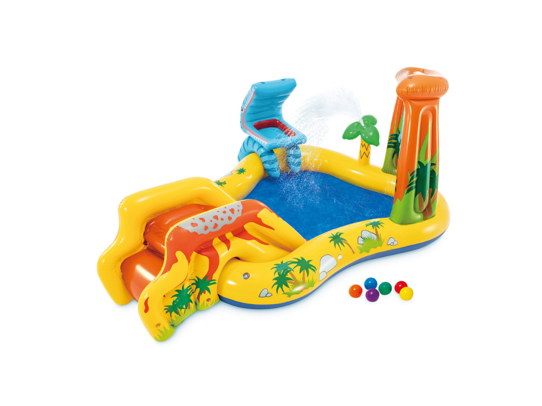 Intex Dinosaur Inflatable Play Center with Slide | For Kids in Qatar Intex Dinosaur Inflatable Play Center with Slide | For Kids in Qatar